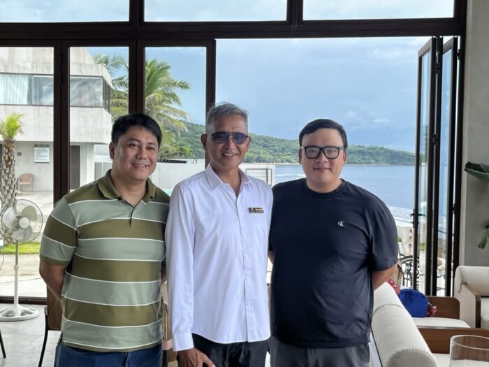 L to R Christian Guballa Managing Director of Approche Hospitality Management Allan Dollesin Operations Manager and Justin Tan Owner 700x525 1 — Out of Town Travel Blog Spotlights TANA Beach Villas — Redefining Seaside Serenity in Lian, Batangas